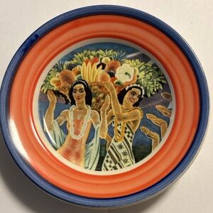 Vintage Homer Laughlin Hawaiiana Ware salad plate.